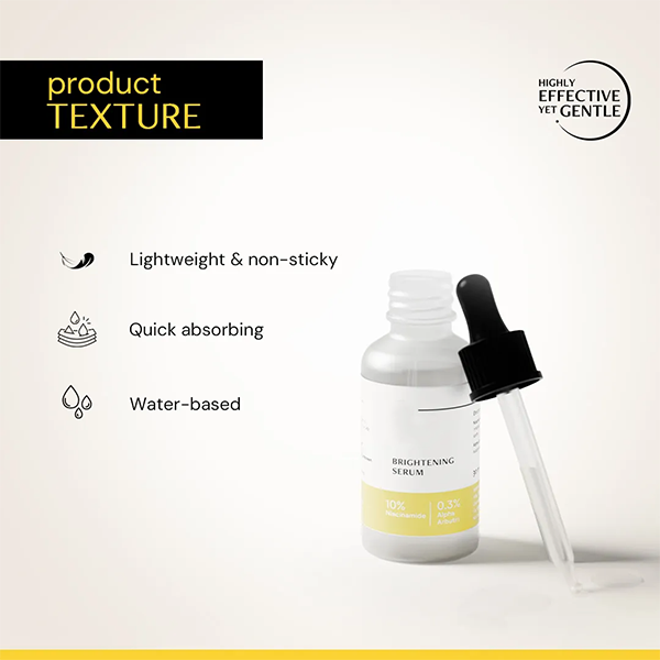 Brightening Serum with 10% Niacinamide & Alpha Arbutin, Brightens Skin & Reduces Tan (30 ml)