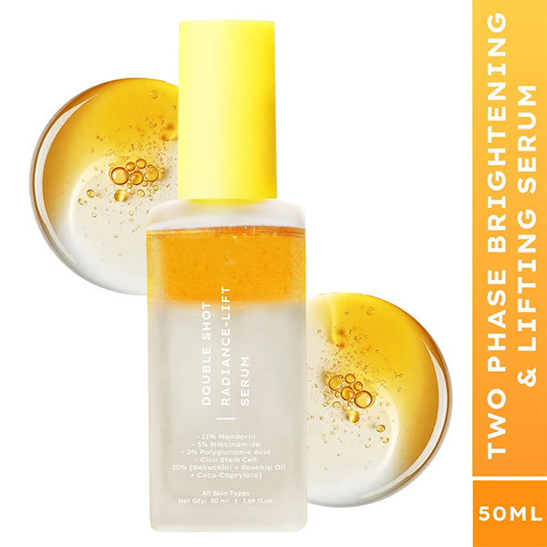 Double Shot Radiance -Lift Serum Fade Dark Spots- 11% Mandarin 5% Niacinamide 2% Polyglutamic Acid Cica Stem Cell All Skin Type-50 ml