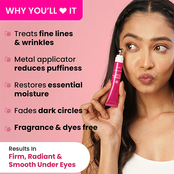 Pomegranate Retinol + Caffeine Eye Cream Under Eye Cream for Boosts Collagen, Reduces Fine Lines & Wrinkles Fades Dark Circles & Reduces Puffiness Fragrance & Dye Free Restores Essential Moisture 20 m